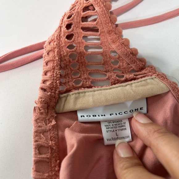 Robin Piccone Dusty Pink Crochet Bandeau - Picture 8 of 16